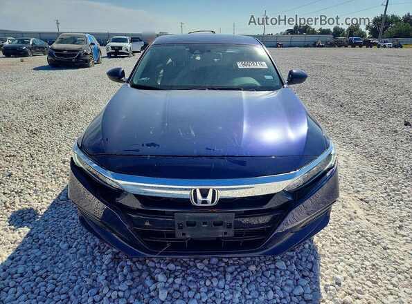 1HGCV1F45KA152563 2019 HONDA ACCORD Blue Вид спереду
