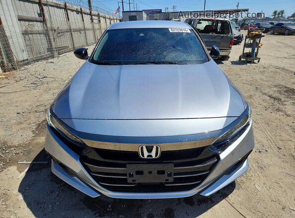1HGCV1F45NA010637 2022 HONDA ACCORD Silver Front view