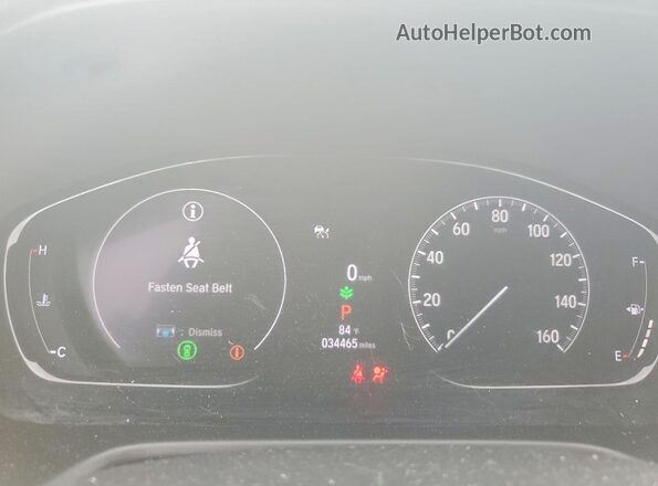 1HGCV1F46NA007441 2022 HONDA ACCORD Silver Vista del cuadro de instrumentos