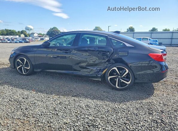 1HGCV1F47NA068538 2022 HONDA ACCORD Black Trasero izquierdo