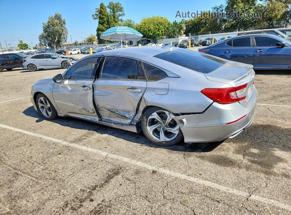 1HGCV1F48JA073936 2018 HONDA ACCORD Silver Trasero izquierdo