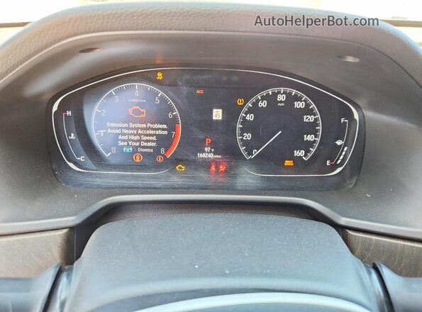 1HGCV1F48JA073936 2018 HONDA ACCORD Silver Vista del cuadro de instrumentos