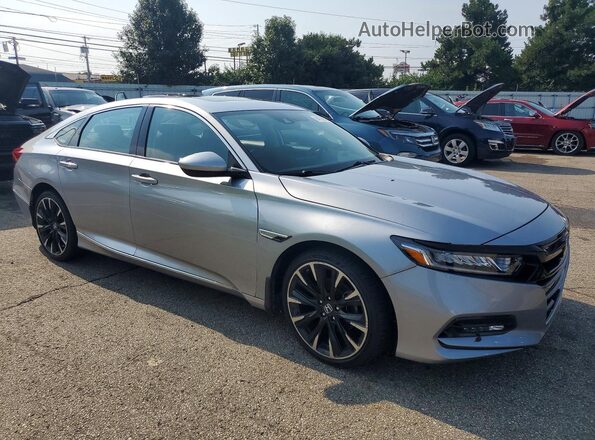 1HGCV1F48LA122524 2020 HONDA ACCORD Silver Передня права чверть