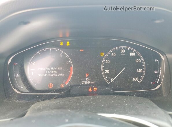 1HGCV1F48LA122524 2020 HONDA ACCORD Silver Вид щитка приладів