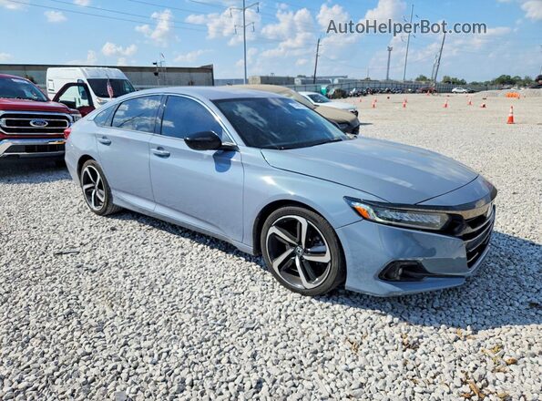 1HGCV1F48MA012588 2021 HONDA ACCORD Серый Передняя правая четверть