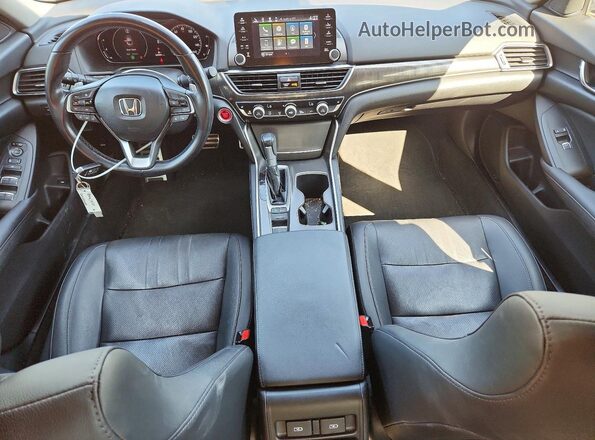 1HGCV1F48MA022649 2021 HONDA ACCORD Black Widok deski rozdzielczej