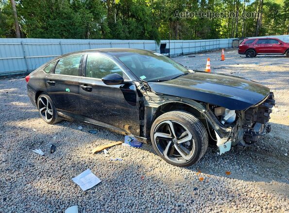 1HGCV1F48MA022649 2021 HONDA ACCORD Black Przód prawy