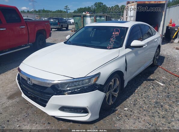 1HGCV1F49JA032800 2018 HONDA ACCORD White წინა მარცხენა ხედი სამი მეოთხედიდან