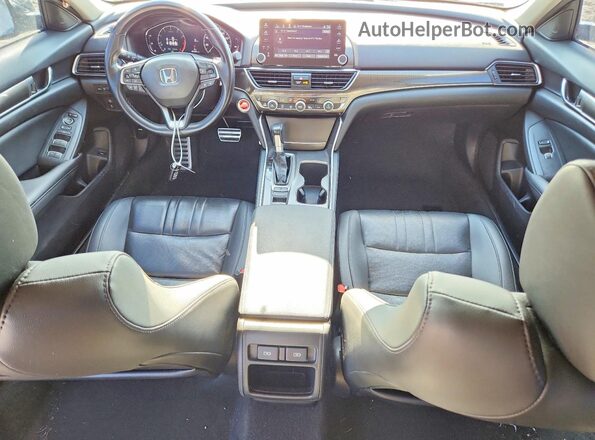 1HGCV1F49MA035443 2021 HONDA ACCORD Серый Вид панели приборов