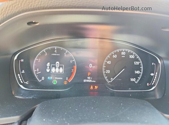 1HGCV1F49MA035443 2021 HONDA ACCORD Серый Вид щитка приборов