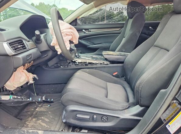 1HGCV1F4XJA049444 2018 HONDA ACCORD Black Вид салону спереду