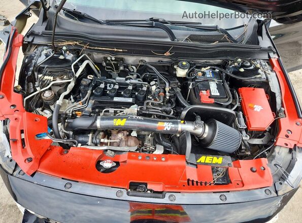 1HGCV1F4XJA049444 2018 HONDA ACCORD Black Вид задньої частини салону