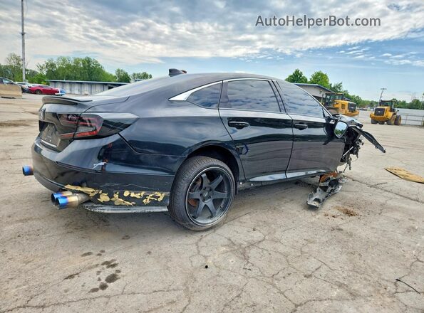 1HGCV1F4XJA049444 2018 HONDA ACCORD Black Задня права чверть