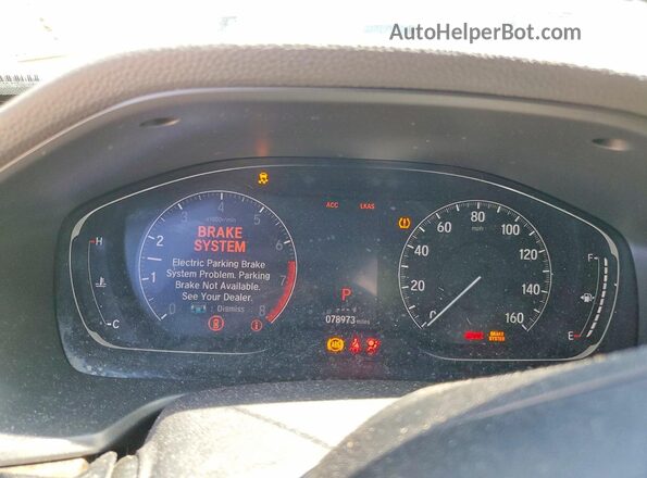 1HGCV1F4XJA049444 2018 HONDA ACCORD Black Вид щитка приладів