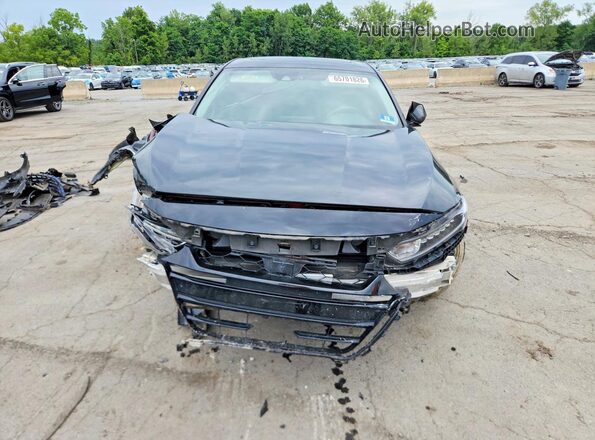 1HGCV1F4XJA049444 2018 HONDA ACCORD Black Вид спереду