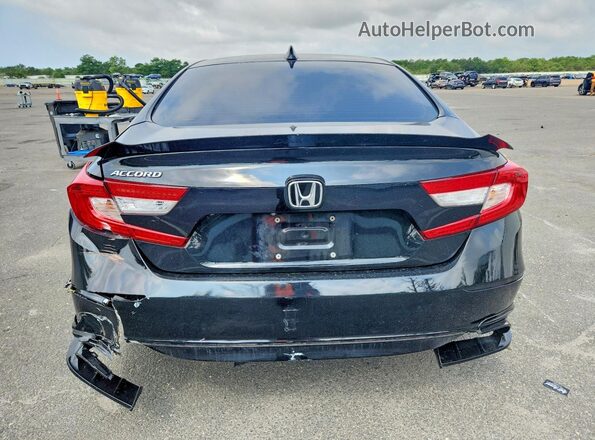 1HGCV1F4XKA144913 2019 HONDA ACCORD Черный Вид сзади