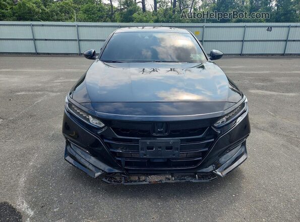 1HGCV1F4XKA144913 2019 HONDA ACCORD Черный Вид спереди