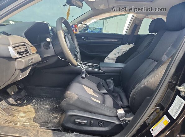 1HGCV1F4XKA144913 2019 HONDA ACCORD Черный Вид салона спереди