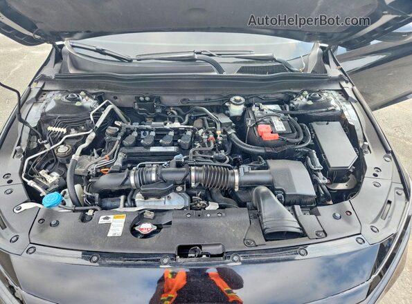 1HGCV1F4XKA144913 2019 HONDA ACCORD Черный Вид задней части салона