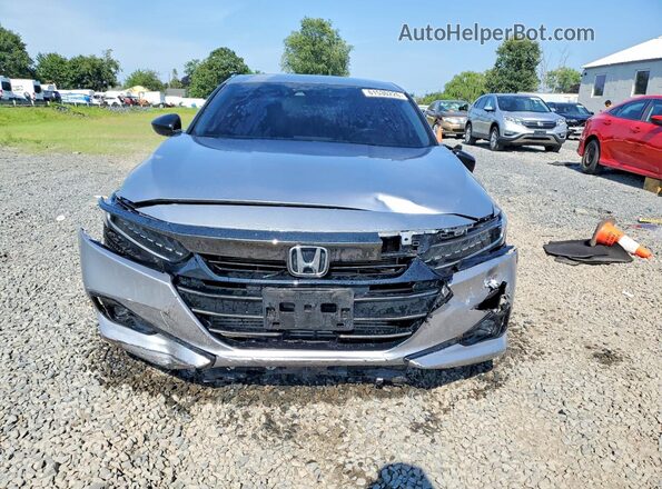 1HGCV1F4XMA068242 2021 HONDA ACCORD Silver Դիմացի տեսք