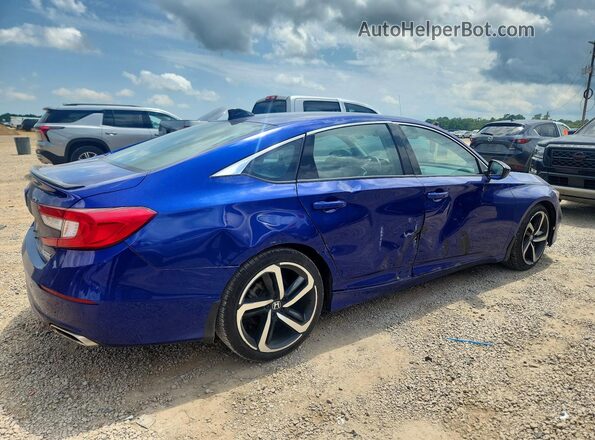 1HGCV1F4XNA006616 2022 HONDA ACCORD Синий Задняя правая четверть