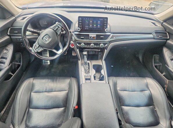 1HGCV1F4XNA006616 2022 HONDA ACCORD Синий Вид панели приборов