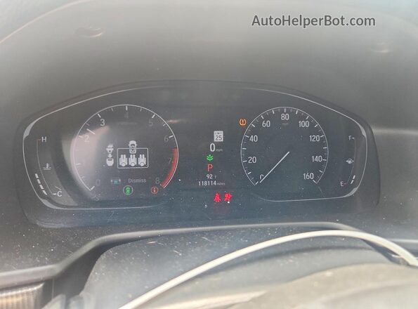 1HGCV1F4XNA006616 2022 HONDA ACCORD Синий Вид щитка приборов