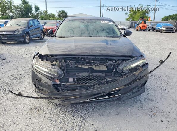 1HGCV1F53NA008703 2022 HONDA ACCORD Black Widok z przodu