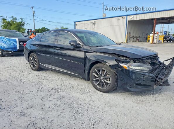 1HGCV1F53NA008703 2022 HONDA ACCORD Black Przód prawy