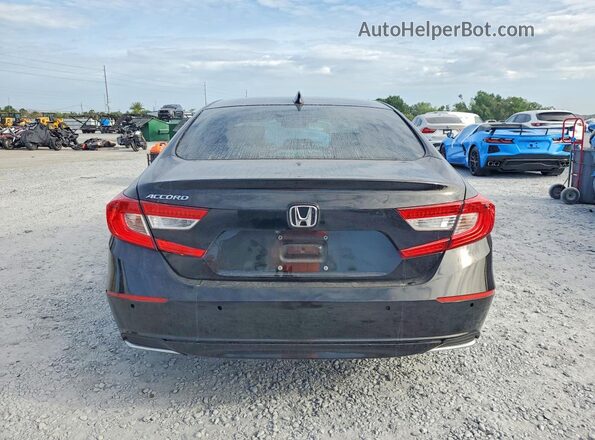 1HGCV1F53NA008703 2022 HONDA ACCORD Black Widok z tyłu