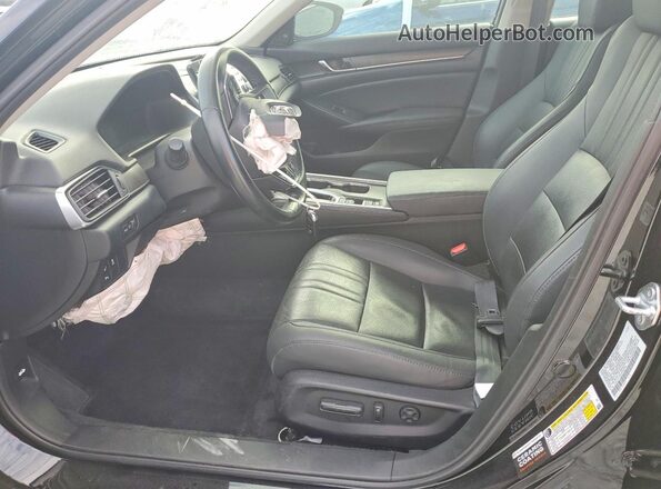 1HGCV1F53NA008703 2022 HONDA ACCORD Black Widok wnętrza z przodu