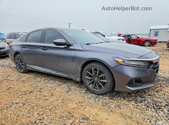 1HGCV1F54MA092027 2021 HONDA ACCORD Gray Przód prawy