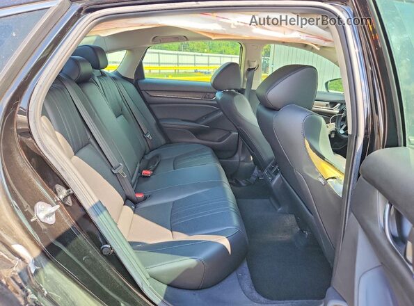 1HGCV1F54MA118884 2021 HONDA ACCORD Black Widok tylnych siedzeń
