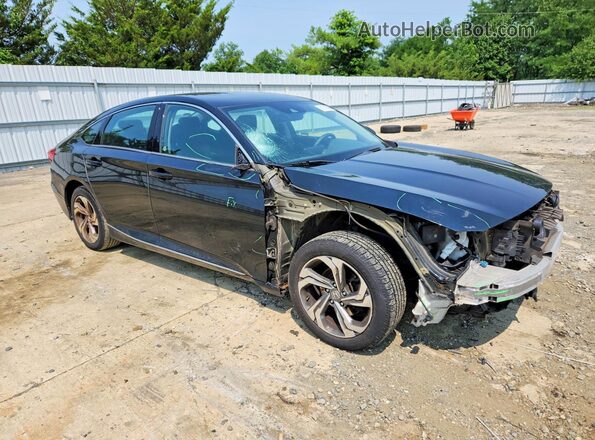 1HGCV1F55JA024718 2018 HONDA ACCORD Black Передня права чверть