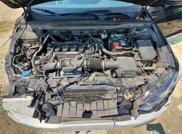 1HGCV1F55JA024718 2018 HONDA ACCORD Black Вид задньої частини салону
