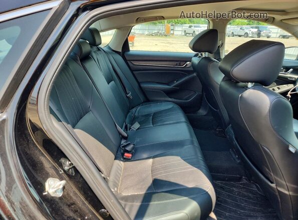 1HGCV1F55JA024718 2018 HONDA ACCORD Black Вид задніх сидінь