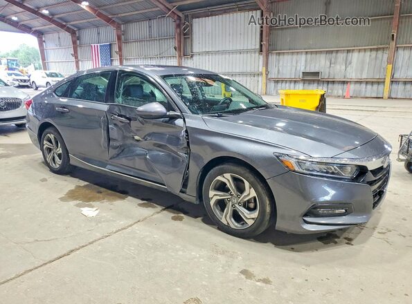 1HGCV1F57JA070602 2018 HONDA ACCORD Gray Front right
