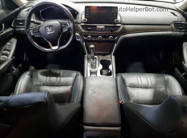 1HGCV1F57JA070602 2018 HONDA ACCORD Gray Dashboard view
