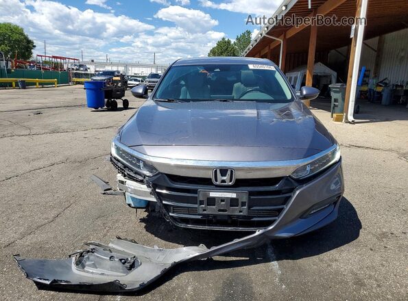 1HGCV1F58JA128958 2018 HONDA ACCORD Серый Вид спереди