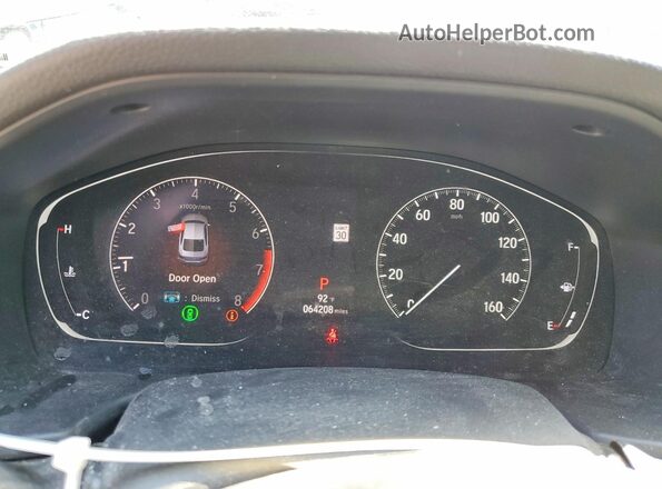 1HGCV1F58JA128958 2018 HONDA ACCORD Серый Вид щитка приборов