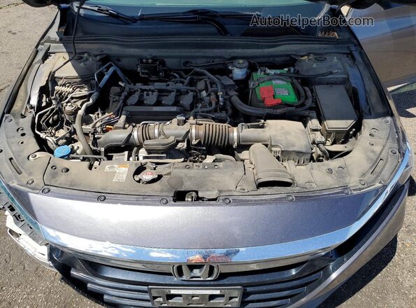1HGCV1F58JA128958 2018 HONDA ACCORD Серый Вид задней части салона