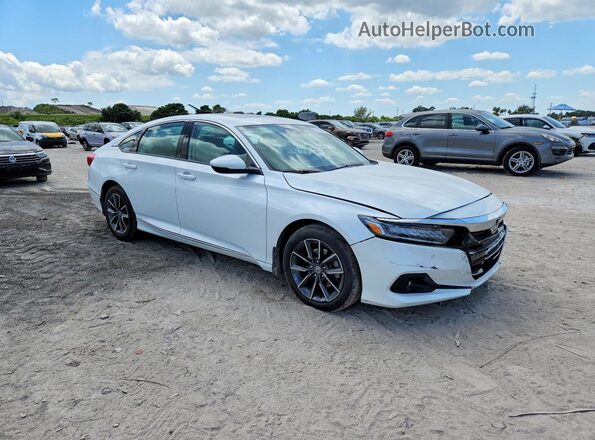 1HGCV1F58MA069611 2021 HONDA ACCORD White Передня права чверть