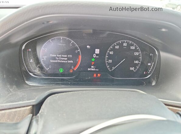 1HGCV1F58MA069611 2021 HONDA ACCORD White Вид щитка приладів