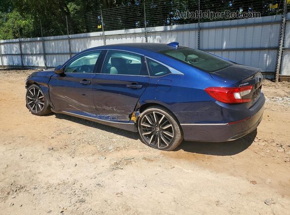 1HGCV1F64JA010219 2018 HONDA ACCORD Blue Trasero izquierdo