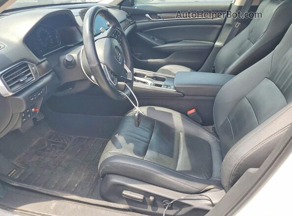 1HGCV1F90KA805814 2019 HONDA ACCORD White წინა სალონის ხედი