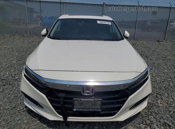1HGCV1F90KA805814 2019 HONDA ACCORD White წინა ხედი