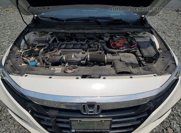 1HGCV1F90KA805814 2019 HONDA ACCORD White უკანა სალონის ხედი