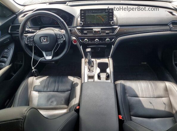 1HGCV1F90KA805814 2019 HONDA ACCORD White წინა პანელის ხედი