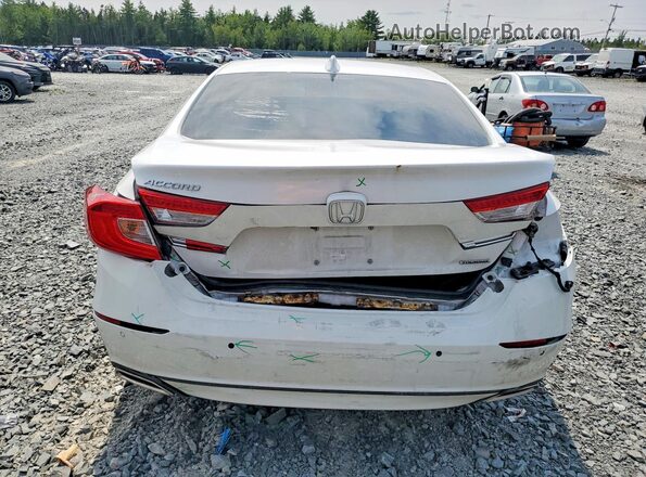 1HGCV1F90KA805814 2019 HONDA ACCORD White უკანა ხედი