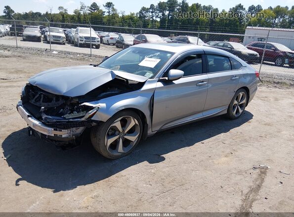 1HGCV1F91JA072428 2018 HONDA ACCORD Gray წინა მარცხენა ხედი სამი მეოთხედიდან